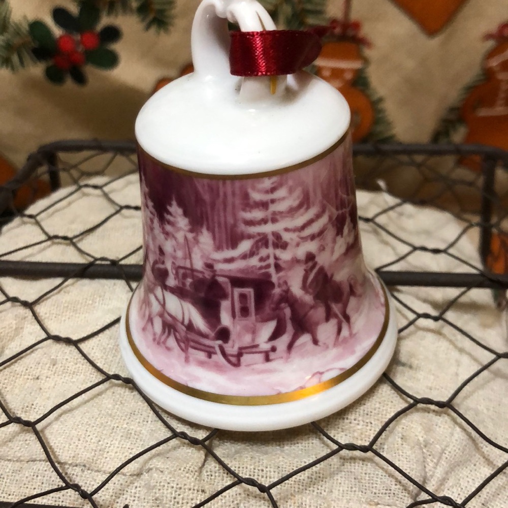 Porcelain Bell Kaiser West Germany Mail Sleigh Bell